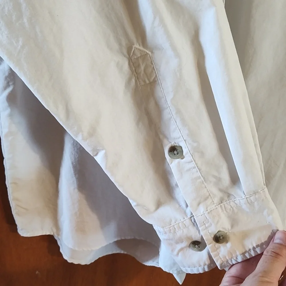 Columbia Mens Vented PFG Fishing Shirt White Collared Convertible Sleeves XXL - Picture 5 of 11